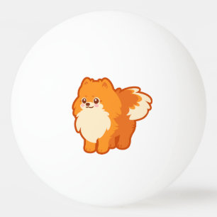 Balle De Ping Pong Chien de bande dessinée de Kawaii Pomeranian