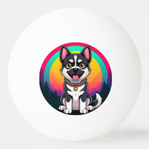Balle De Ping Pong Chien de dessin animé joueur
