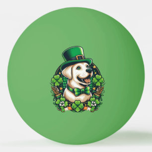 Balle De Ping Pong Chien mignon de la Saint Patrick