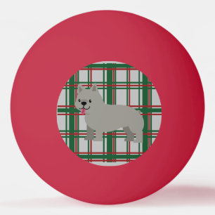 Balle De Ping Pong Chien-taureau français gris, Jeu de Noël