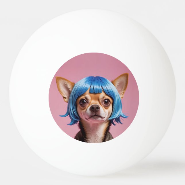 Balle De Ping Pong Chihuahua wig (Devant)