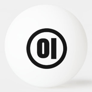 Balle De Ping Pong Chine coréenne Numéro 2 Deux 이