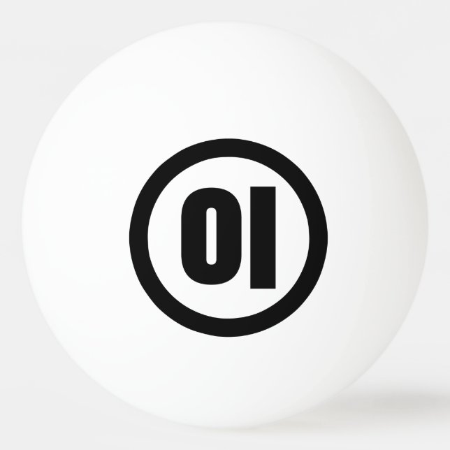 Balle De Ping Pong Chine coréenne Numéro 2 Deux 이 (Devant)