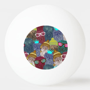 Balle De Ping Pong Chouette dans la couronne