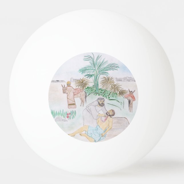 Balle De Ping Pong Christian Artwork Le bon samaritain (Devant)
