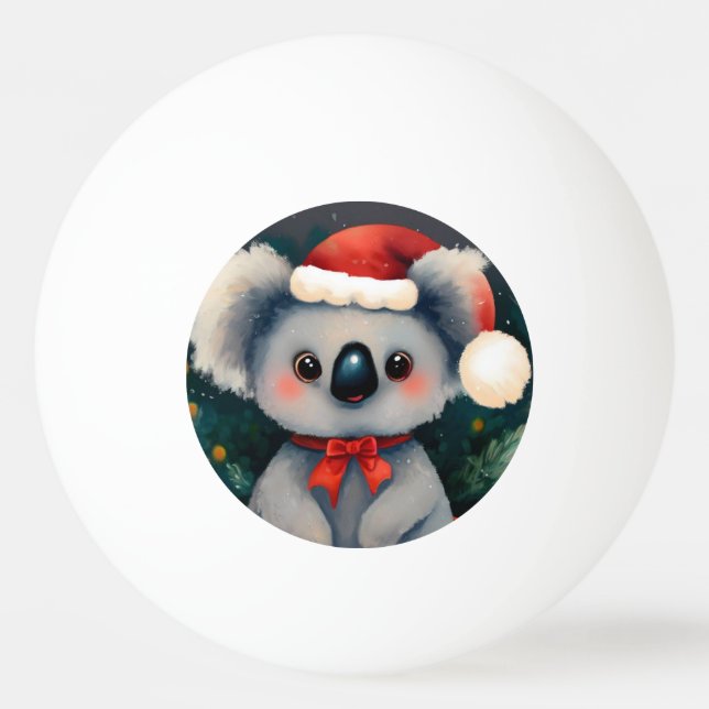 Balle De Ping Pong Christmas Koala (1) (Devant)