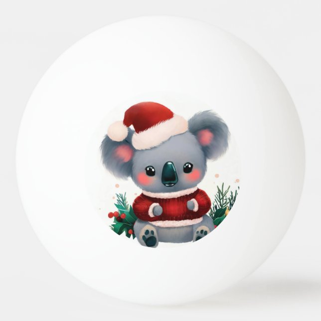 Balle De Ping Pong Christmas Koala (3) (Devant)