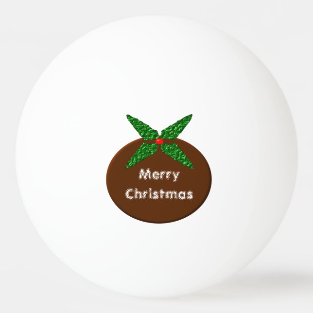 Balle De Ping Pong Christmas Pudding Custom Ping Ping Ball (Devant)