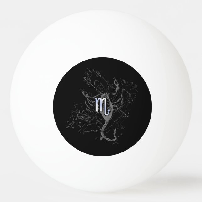 Balle De Ping Pong Chrome comme Scorpio Zodiac Connexion Hevelius (Devant)
