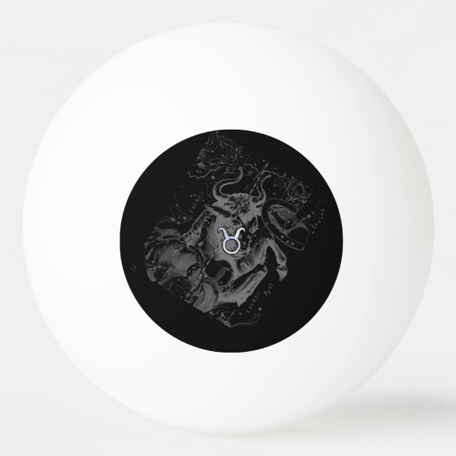 Balle De Ping Pong Chrome comme Taurus Zodiac Connexion Hevelius Blac (Devant)