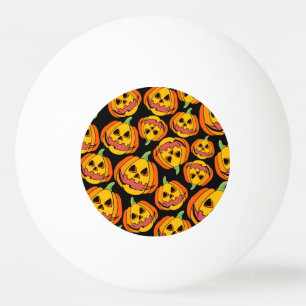 Balle De Ping Pong Citrouille d'Halloween : Symbole Vintage d'automne