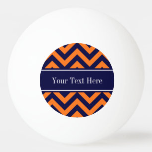 Balle De Ping Pong Citrouille Marine LG Chevron Bleu Marine Monogramm