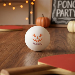 Balle De Ping Pong Citrouille personnalisée Jack O Lantern Halloween