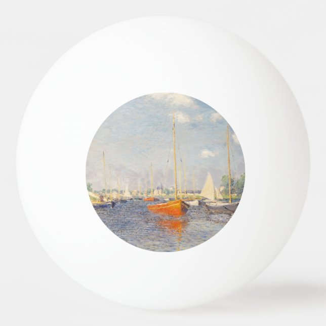 Balle De Ping Pong Claude Monet. Bateaux rouges, Argenteuil (Devant)