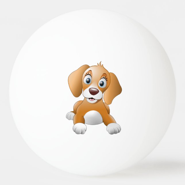 Balle De Ping Pong Clipart Brown de chien (Dos)