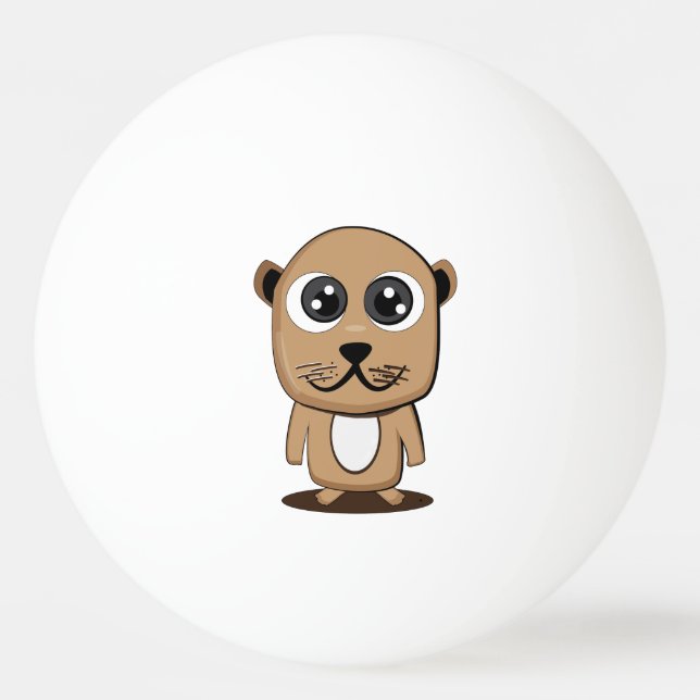 Balle De Ping Pong Clipart mignon de caractère (Dos)