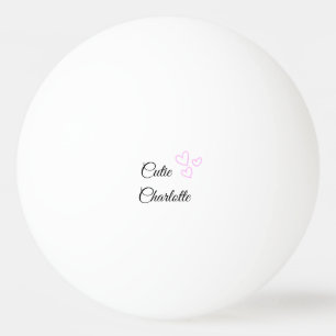 Balle De Ping Pong cœur rose paillettes scintillement simple minimali