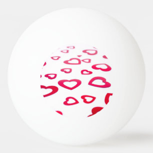 Balle De Ping Pong Coeurs rouges