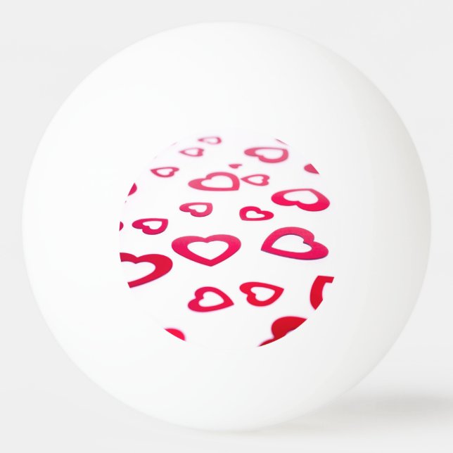 Balle De Ping Pong Coeurs rouges (Dos)