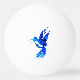 Balle De Ping Pong Colibri bleu Abstrait