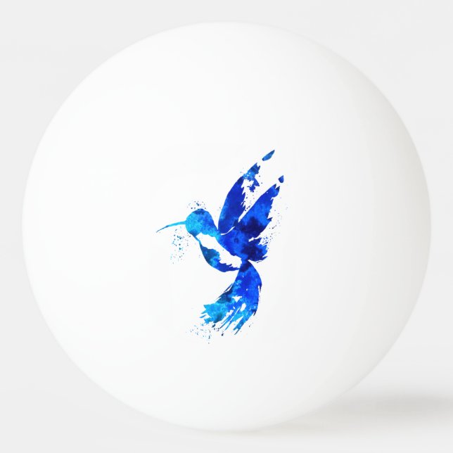 Balle De Ping Pong Colibri bleu Abstrait (Devant)