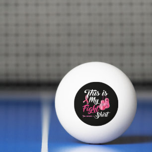 Balle De Ping Pong Combattant Ruban Rose Contre le Cancer du Sein Box