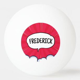 Balle De Ping Pong Comic book drôle nom personnalisé tendance