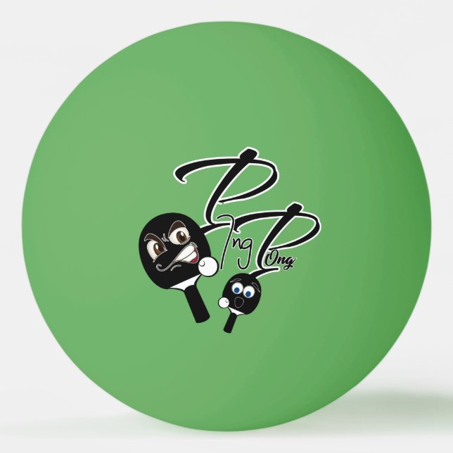 Balle De Ping Pong  con palas negras graciosas (Devant)