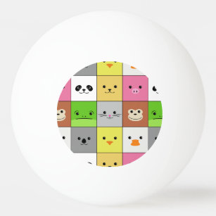 Balle De Ping Pong Conception animale colorée mignonne de motif de