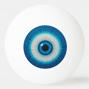 Balle De Ping Pong Conception artistique du mauvais œil bleu