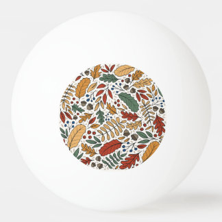 Balle De Ping Pong Conception de Carré feuille couleur automne
