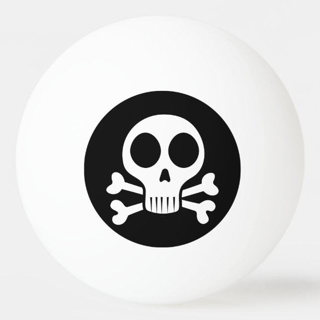 Balle De Ping Pong Conception de crâne de pirate (Devant)
