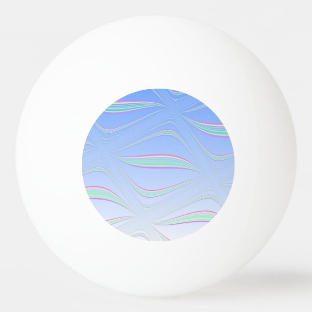 Balle De Ping Pong Conception de vague bleue douce (Devant)