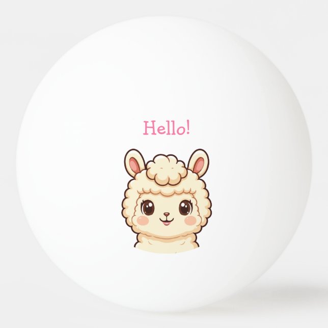 Balle De Ping Pong Conception d'illustration de lama mignon (Devant)