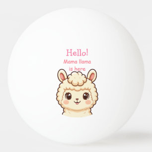 Balle De Ping Pong Conception d'illustration de lama mignon