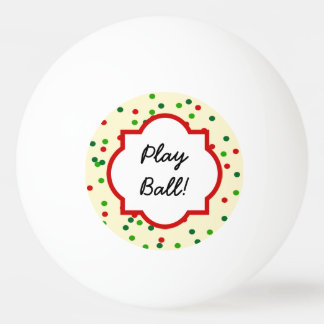 Balle De Ping Pong Confettis de Noël • Le biscuit de sucre arrose