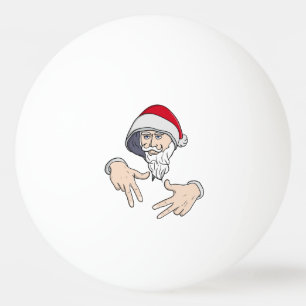Balle De Ping Pong Cool Gangsta Hip hop Rap de la main Père Noël