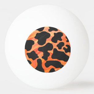 Balle De Ping Pong Copie noire et orange de vache
