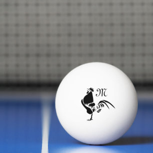 Balle De Ping Pong Coq noir Croisant l'alarme du bon matin