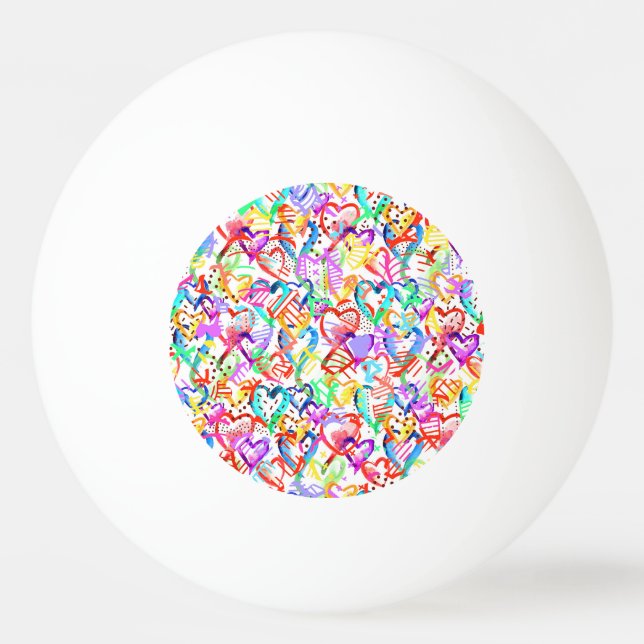 Balle De Ping Pong Coquets motifs de cœurs colorés étui Case-Mate pou (Devant)