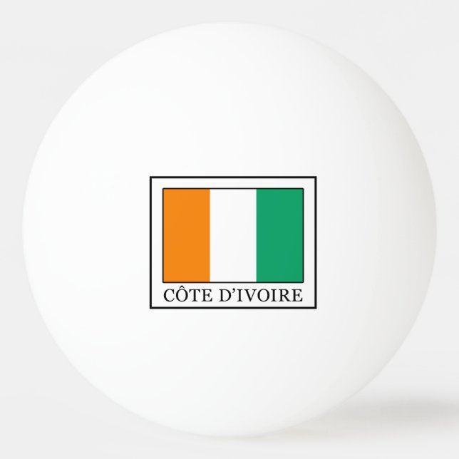 Balle De Ping Pong Côte d'Ivoire (Devant)