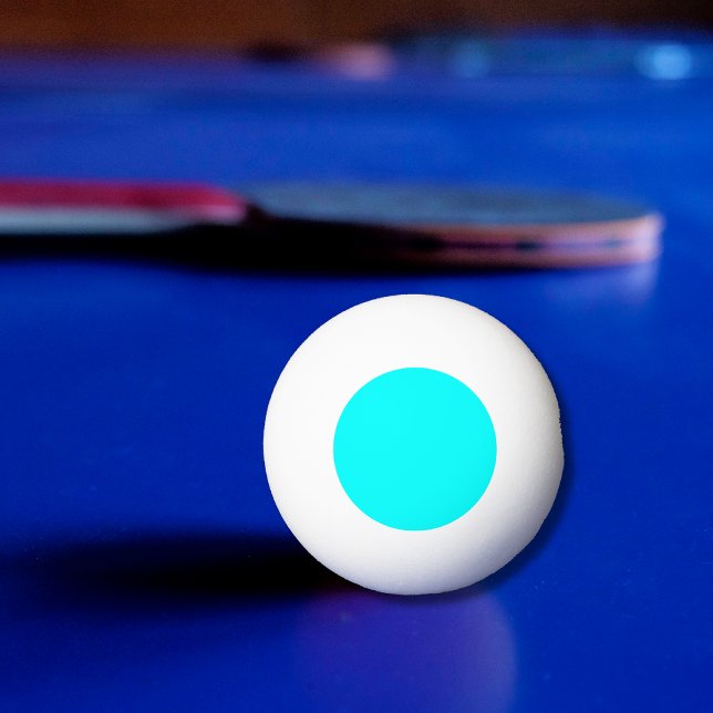 Balle De Ping Pong Couleur solide bleu néon | Classique (Créateur téléchargé)