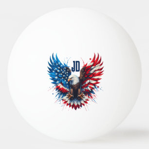 Balle De Ping Pong Couleurs patriotiques personnalisées Amérique Aigl