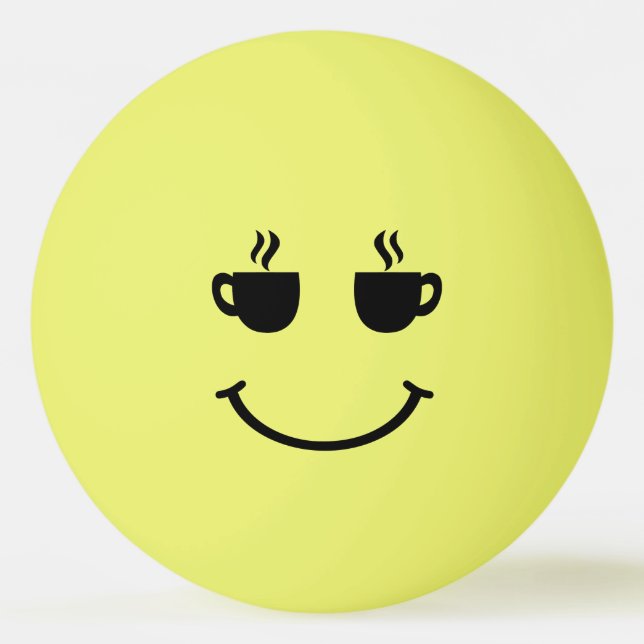 Balle De Ping Pong Coupe de café sourire (Devant)