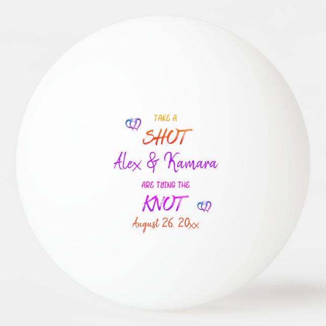 Balle De Ping Pong Couple Marié Engageant Prendre Un Tir Noeud Person (Devant)