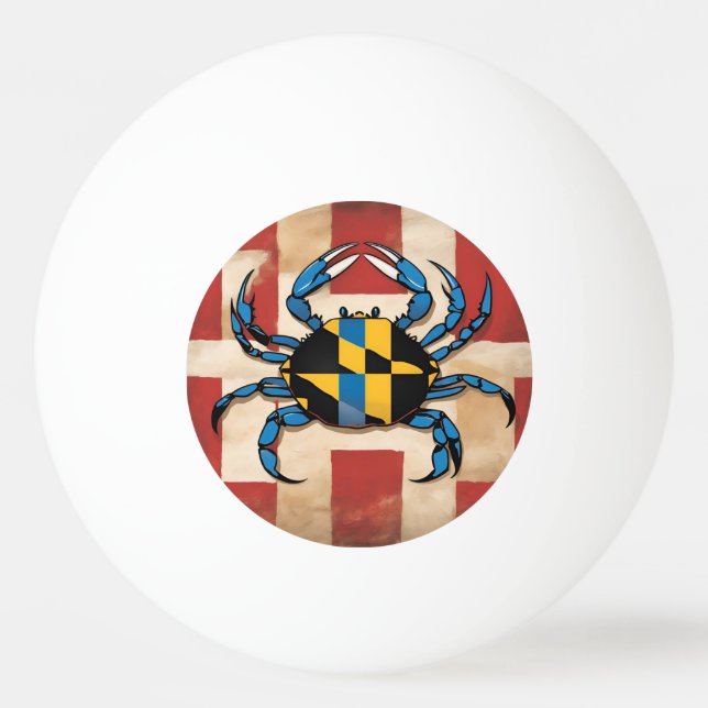 Balle De Ping Pong Crabe bleu du Maryland (Devant)