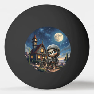 Balle De Ping Pong Crâne Mignon Motard   Balade au Clair de Lune dans