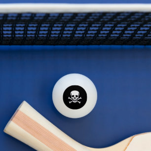 Balle De Ping Pong Crâne n Bones Black 3 étoiles ping pong ball