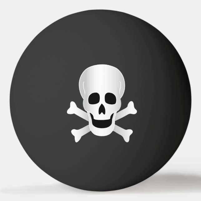 Balle De Ping Pong Crânes Et Traverses (Devant)