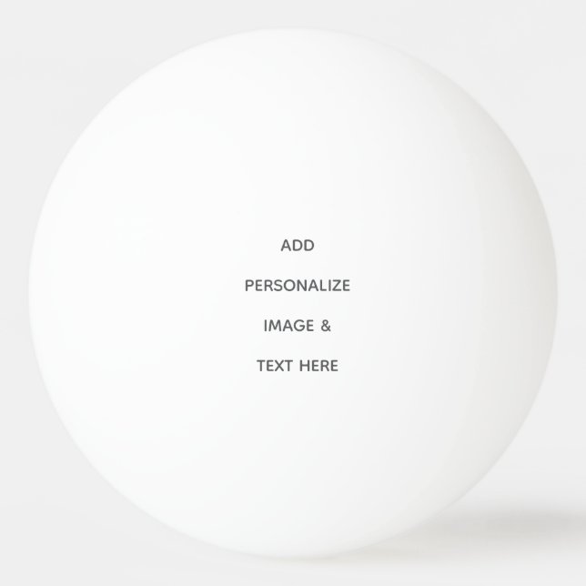 Balle De Ping Pong Créez votre propre blanc  (Devant)